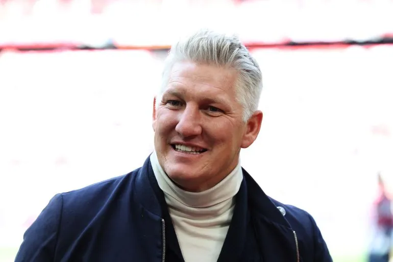 MUNICH, GERMANY - MAY 16: Bastian Schweinsteiger looks on prior to the Bundesliga match between FC Bayern München and 1. FC Köln at Allianz Arena on May 16, 2026 in Munich, Germany. (Photo by Alexander Hassenstein/Getty Images)